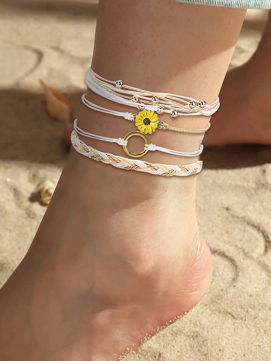 Long Tiantian Wave Bracelets for Teen Girls Cute Boho Braided String Beach Ocean Bracelet for Women Summer Jewelry Gift Apparel & Accessories > Jewelry > Bracelets Long tiantian