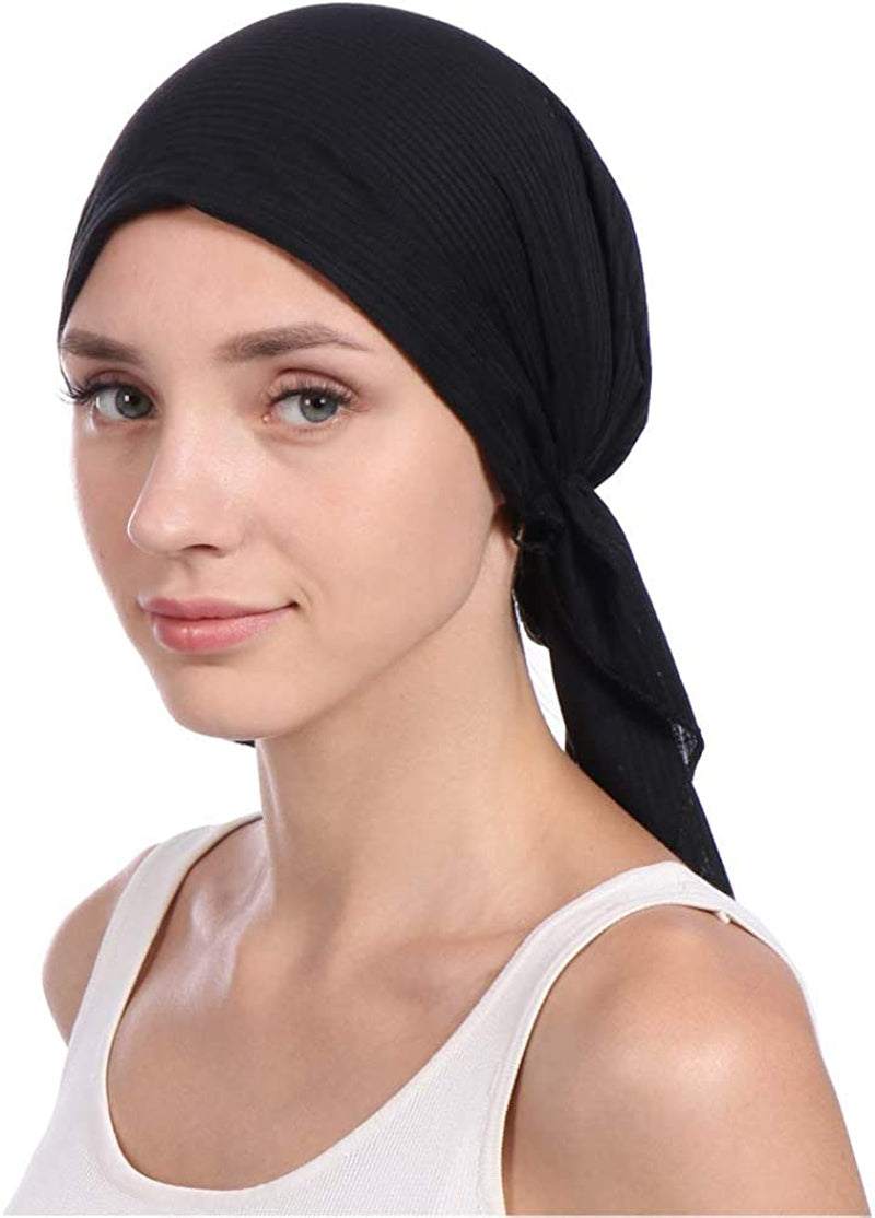 Fxhixiy Womens Turban Chemo Hat Head Scarves Slip-On Pre-Tied Headwear Bandana Sleep Hair Cover Apparel & Accessories > Clothing Accessories > Headwear Fxhixiy