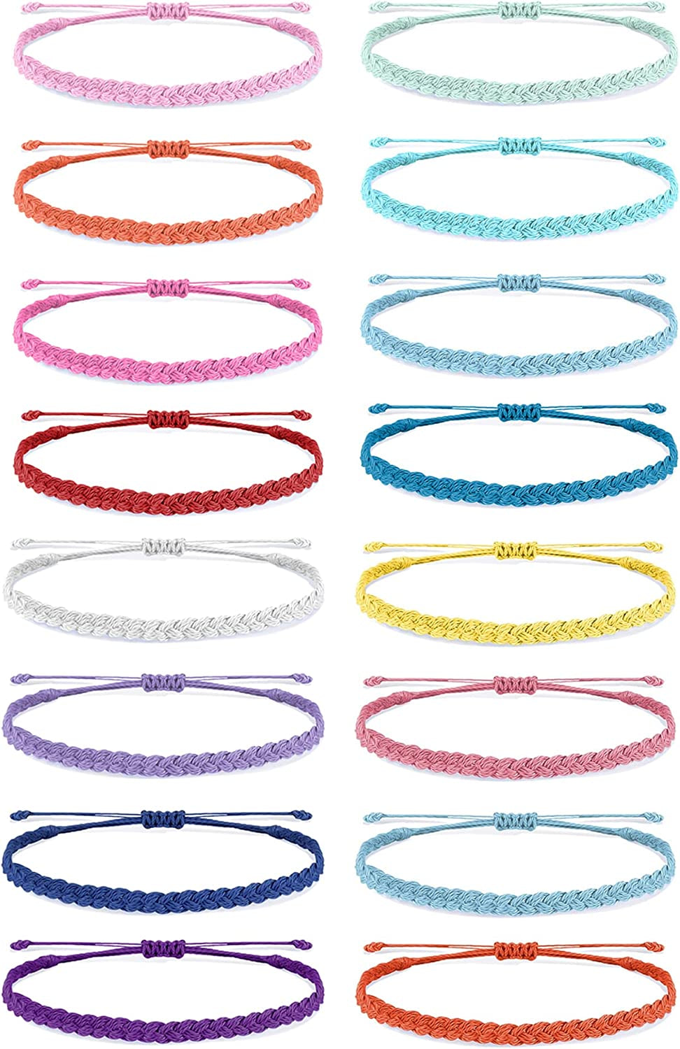 Choice of All String Bracelets for Teen Girls Boho Waterproof Bracelets Ankle Bracelets for Girls Christmas Gifts Wave Surfer Bracelets Summer Beach Anklets Apparel & Accessories > Jewelry > Anklets choice of all 1702-16-PCS