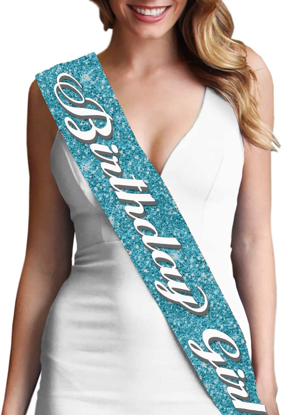 Green Birthday Sash - Flourish Birthday Girl Premium Quality Sash - Birthday Party Decorations & Supplies - Green Sparkle Sash(Bdy GRL) Grn/Sprk Apparel & Accessories > Clothing Accessories > Sashes RhinestoneSash Sparkle Birthday Girl (Turquoise)