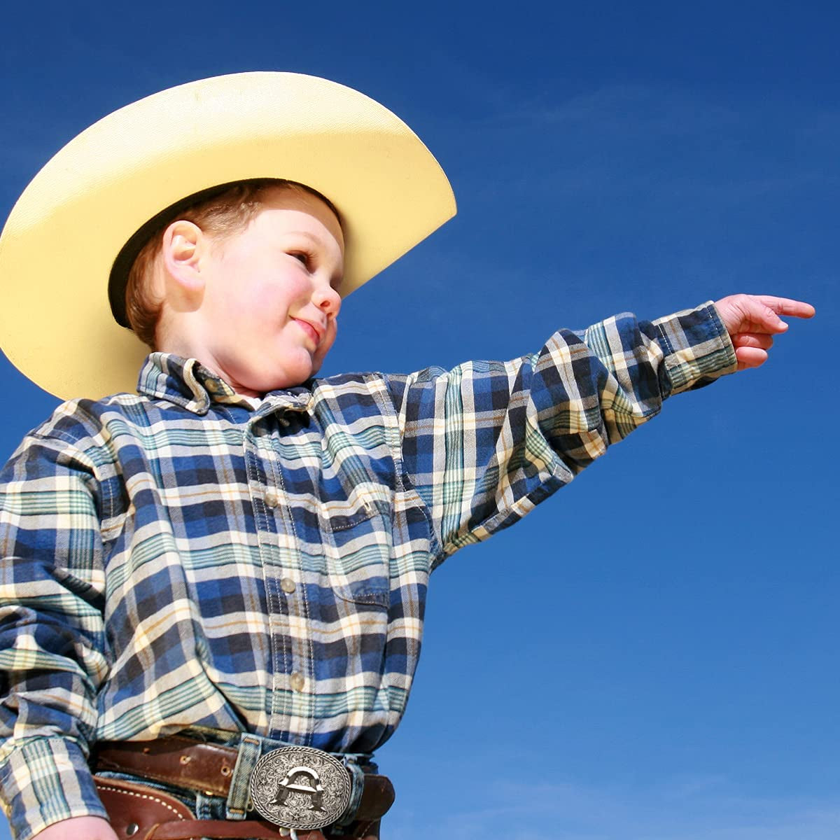 Western Cowboy/Cowgirl Initial Belt Buckle - Large, Letter Buckles for Men and Women Apparel & Accessories > Clothing Accessories > Belt Buckles Itera