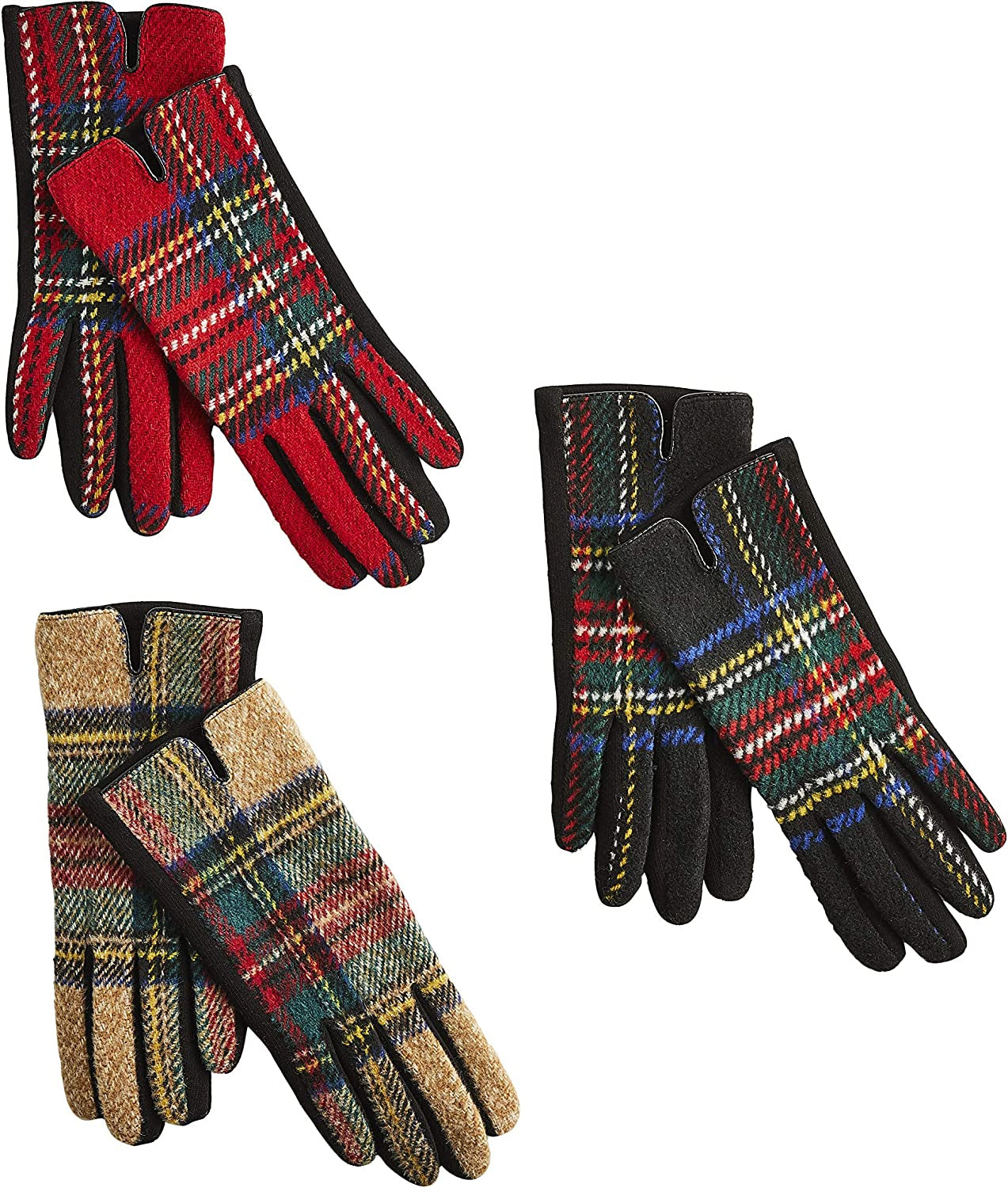 Mud Pie Womens Large Tartan Plaid Glove Apparel & Accessories > Clothing Accessories > Gloves & Mittens Mud Pie