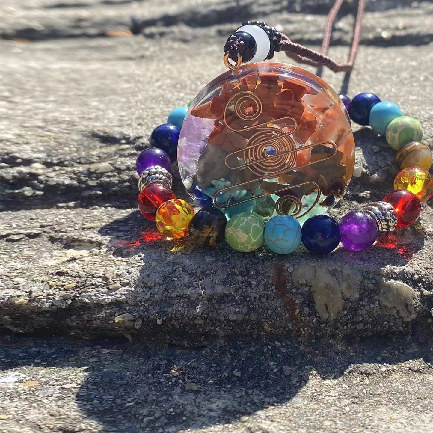 7 Chakra Necklace Chakra Bracelet Jewelry Set for Women Men Healing Colorful Energy Stones Pandent and Bracelets
