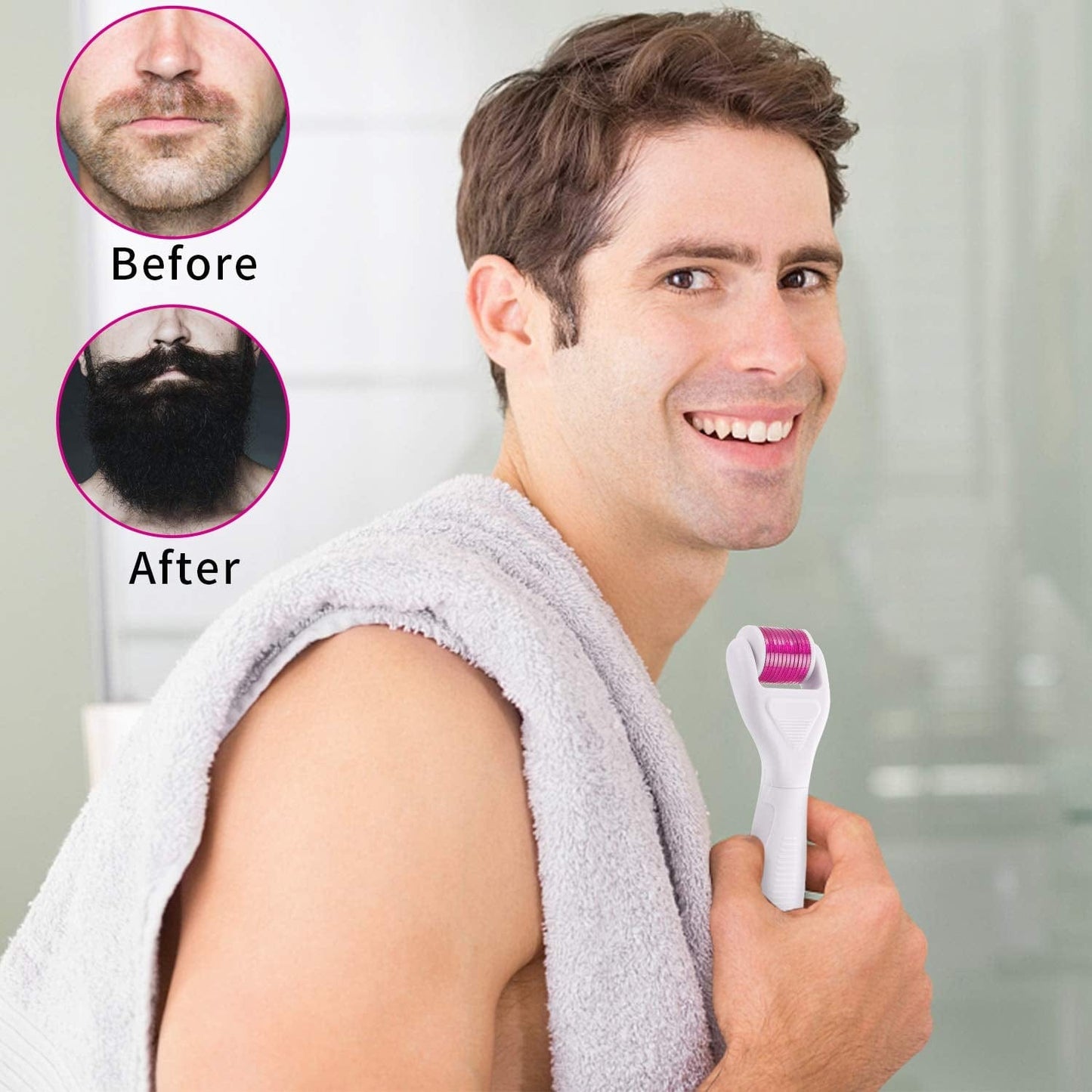 7 in 1 Derma Roller Kit - Jade Roller, Face Microneedle Roller, Facial Beauty Roller Skin Care Tools for Scarring and Face Skin Rejuvenation,Lifting, Skin_ Problems, Beard Health & Beauty > Personal Care > Cosmetics > Cosmetic Tools > Skin Care Tools MPOPUUL