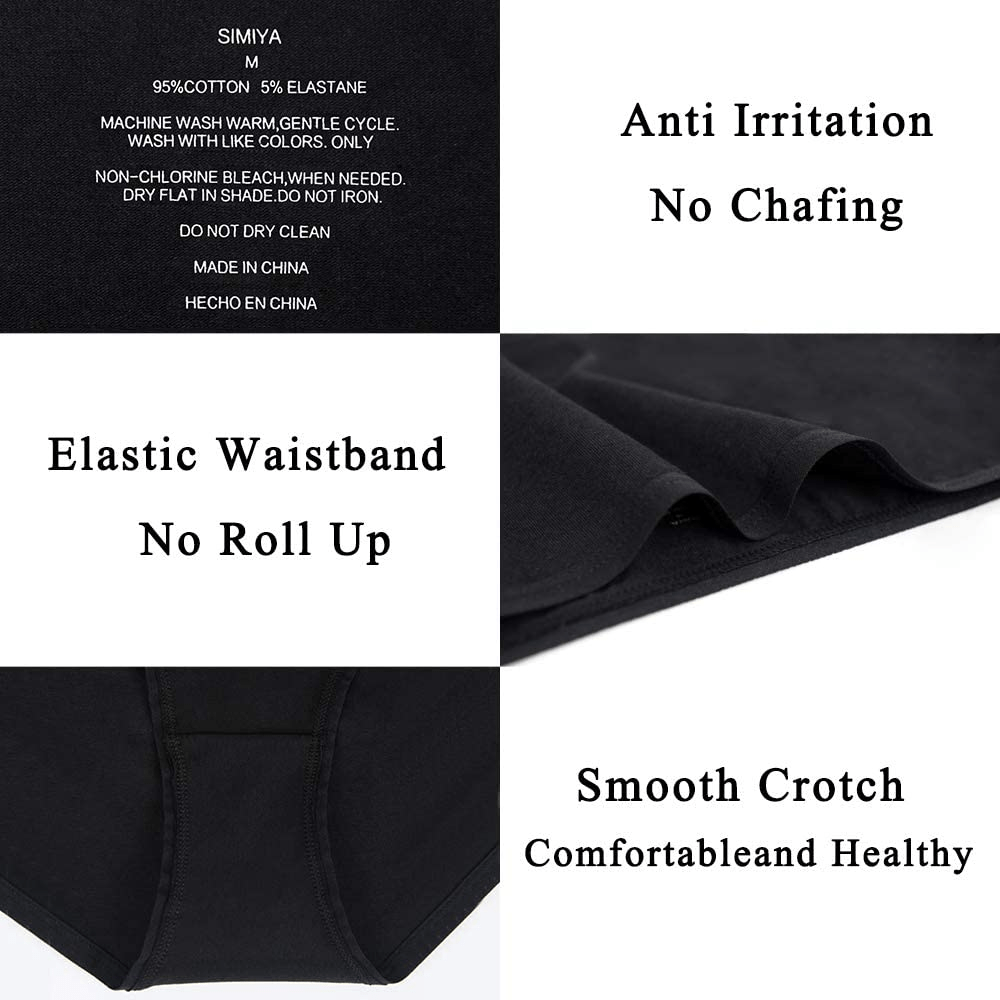 7 Pack Womens Cotton Underwear Comfort Breathable Bikini Panties Apparel & Accessories > Clothing > Underwear & Socks > Underwear SIMIYA