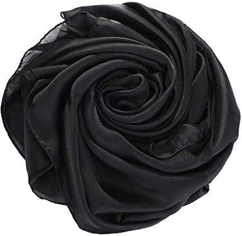Boao Women Satin Scarves Long Shawl Wrap Light Soft Sheer Scarf for Wedding Party Everyday Accessory Apparel & Accessories > Clothing Accessories > Scarves & Shawls Boao