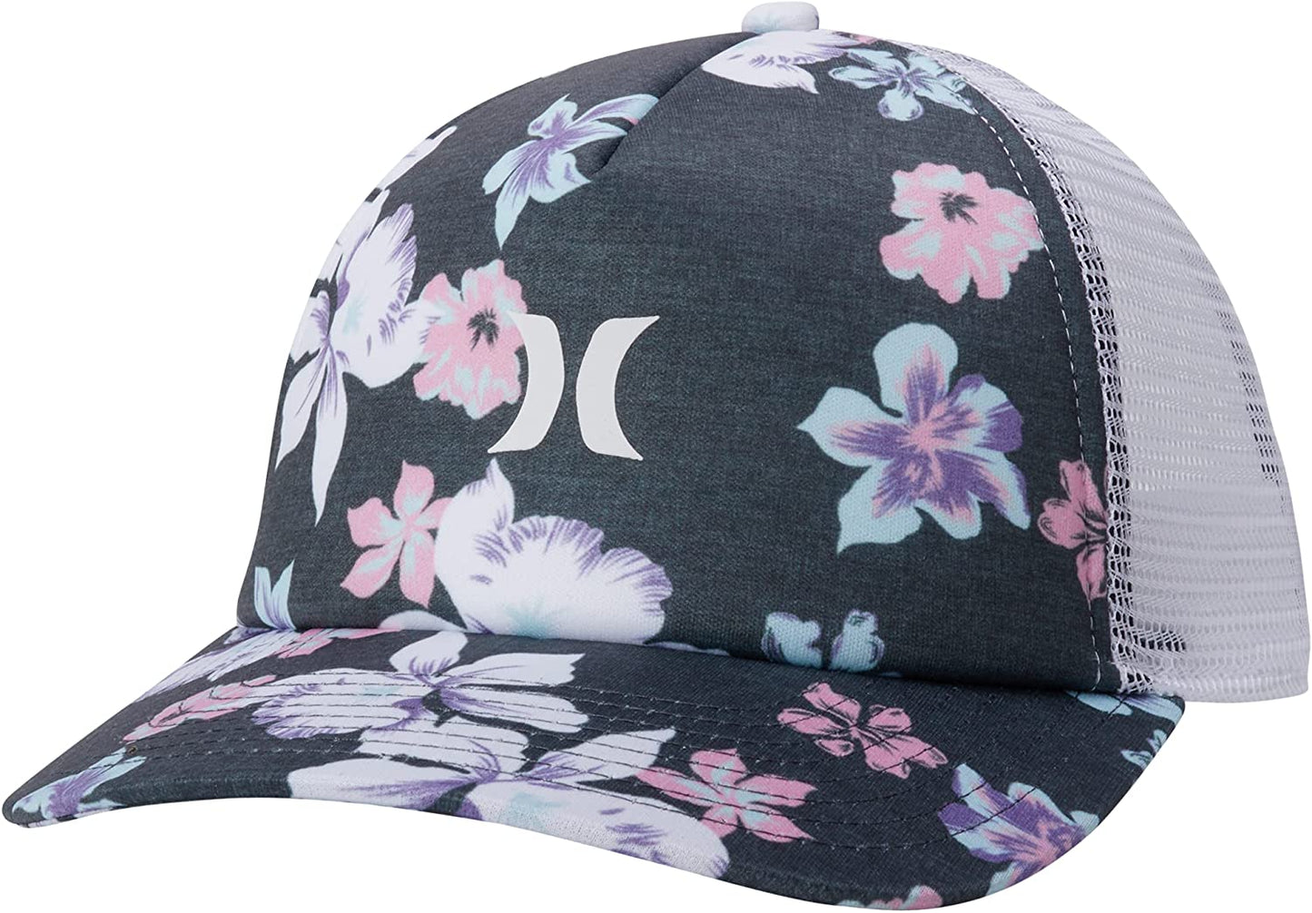 Hurley Women'S Curved Baseball Cap with Snap-Back Closure Apparel & Accessories > Clothing Accessories > Hats Hurley Grey Heather With Pink Flowers One Size