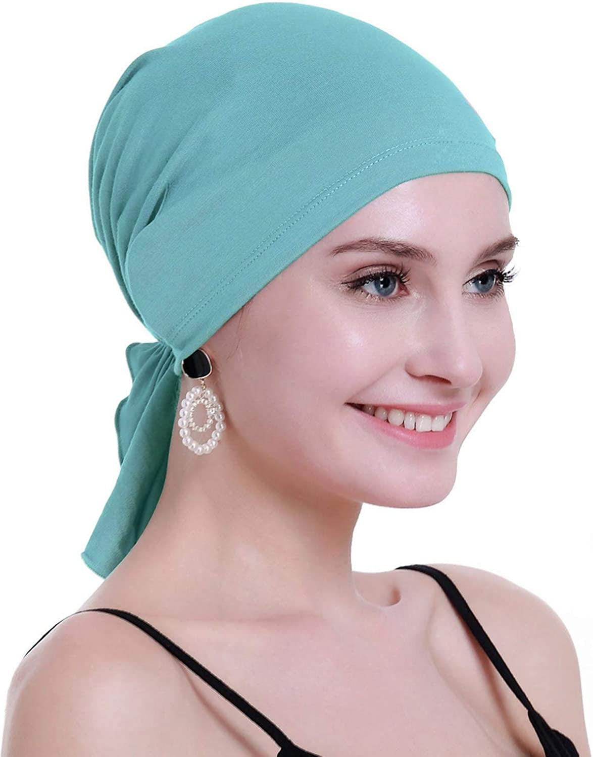 Osvyo Bamboo Chemo Headscarf for Women Hair Loss - Cancer Slip on Headwear Turbans Sealed Packaging Apparel & Accessories > Clothing Accessories > Headwear osvyo Bamb0o Light Green One Size