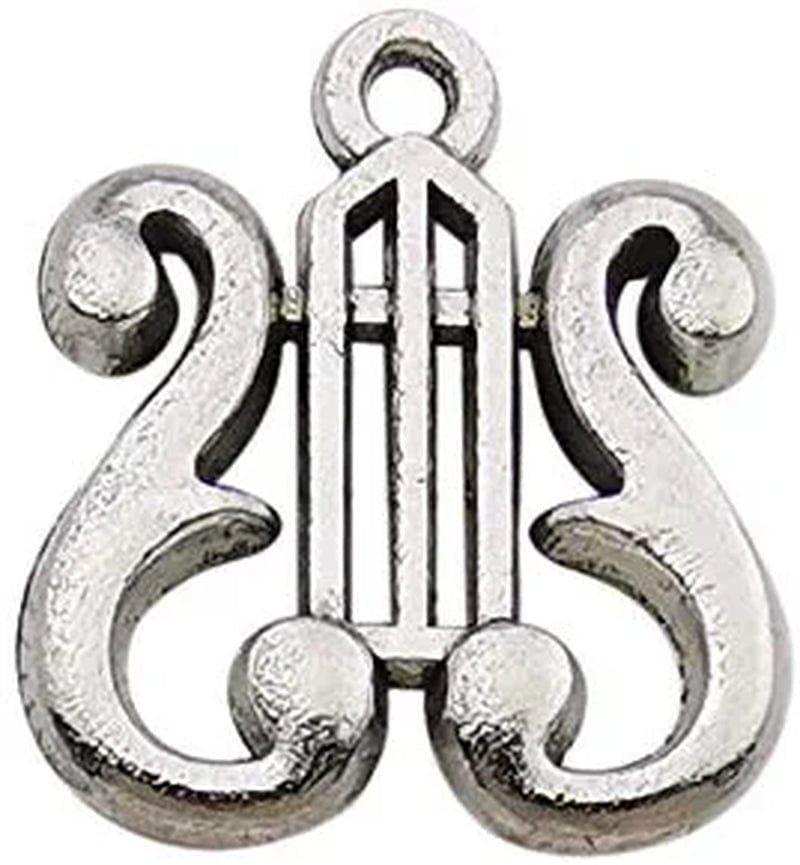 70Pcs Craft Supplies Instrument Silver Music Notes Charms Pendants for Crafting, Jewelry Findings Making Accessory for DIY Necklace Bracelet Earrings HM211 Hm211