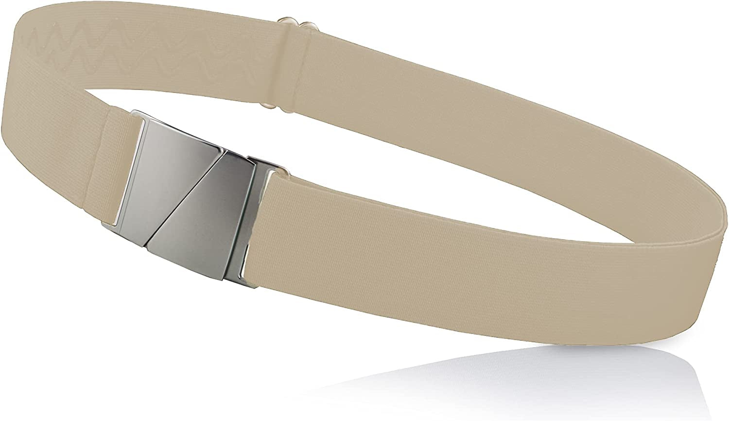 No Show Invisible Elastic Belts for Women & Men Non Slip Fits Waist Upto 50 Inch. Apparel & Accessories > Clothing Accessories > Belts ONE-BELT Beige