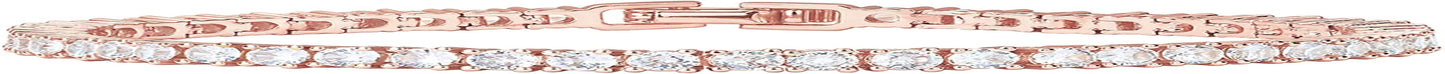 PAVOI 14K Gold Plated 3Mm Cubic Zirconia Classic Tennis Bracelet | Gold Bracelets for Women | Size 6.5-7.5 Inch Apparel & Accessories > Jewelry > Bracelets PAVOI Rose Plated 6.5 Inches