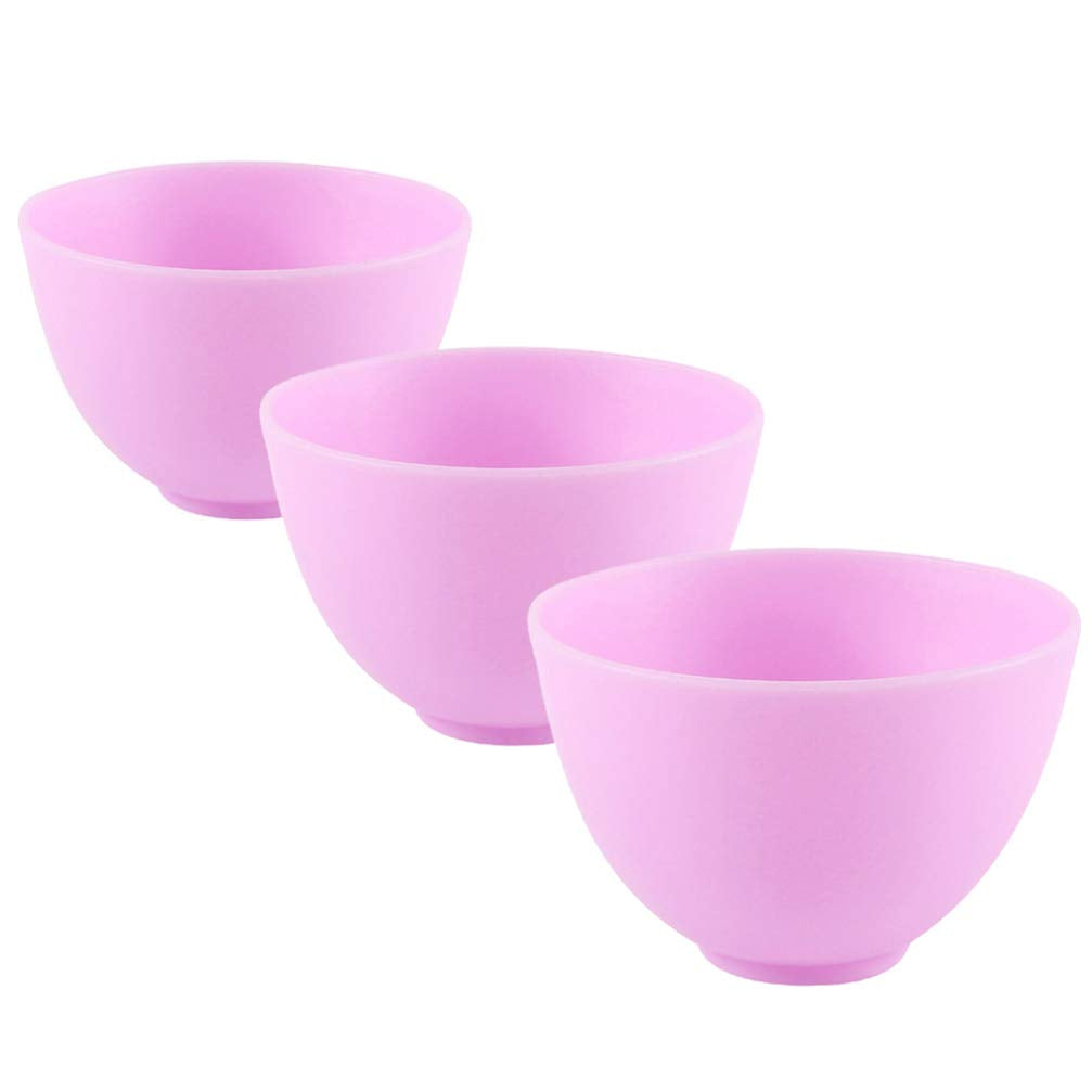 Healifty 3Pcs Diy Face Mixing Bowl Face Mask Bowl Facial Mud Bowl Silicone Bowl Cosmetic Beauty Tool for Home Salon Spa Face Skin Applicator Bowl (White) Health & Beauty > Personal Care > Cosmetics > Cosmetic Tools > Skin Care Tools Healifty Purple