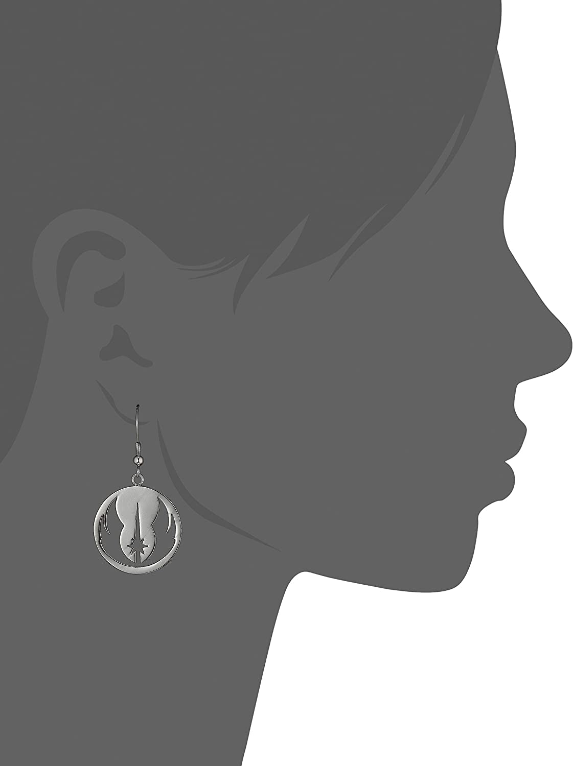 Star Wars Jewelry Jedi Order Stainless Steel Dangle Earrings (SALES1SWMD) Apparel & Accessories > Jewelry > Earrings STAR WARS
