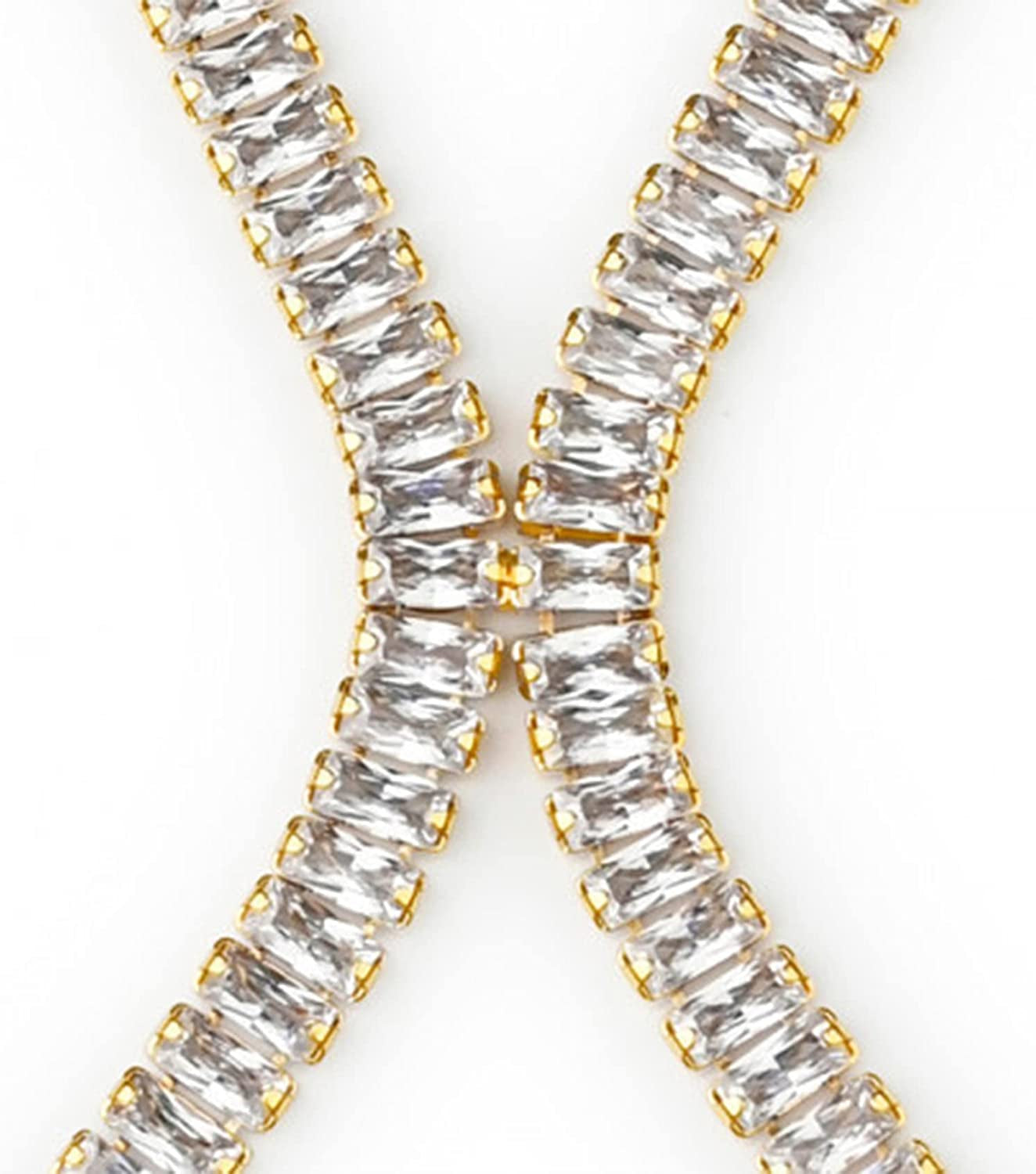 Hsakess Rhinestone Butterfly Heel Chain Tennis Chain Anklets Faux Crystal High Heel Ankle Bracelet Shoes Chain for Women Girls,Gold Apparel & Accessories > Jewelry > Anklets Hsakess