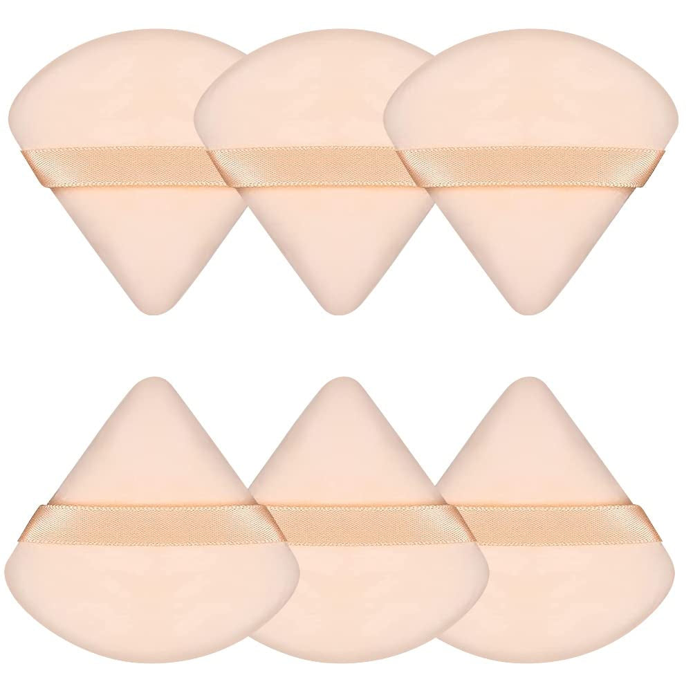 Pimoys 6 Pieces Powder Puff Face Soft Triangle Makeup Puff for Loose Powder Body Powder, Wedge Shape Velour Cosmetic Sponge for Contouring, under Eyes and Corners, Beauty Makeup Tools Health & Beauty > Personal Care > Cosmetics > Cosmetic Tools > Makeup Tools Pimoys Nude