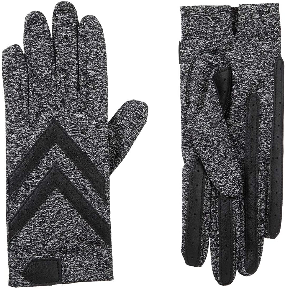 Isotoner Women'S Spandex Shortie Touchscreen Gloves Apparel & Accessories > Clothing Accessories > Gloves & Mittens isotoner Black Heather Small-Medium