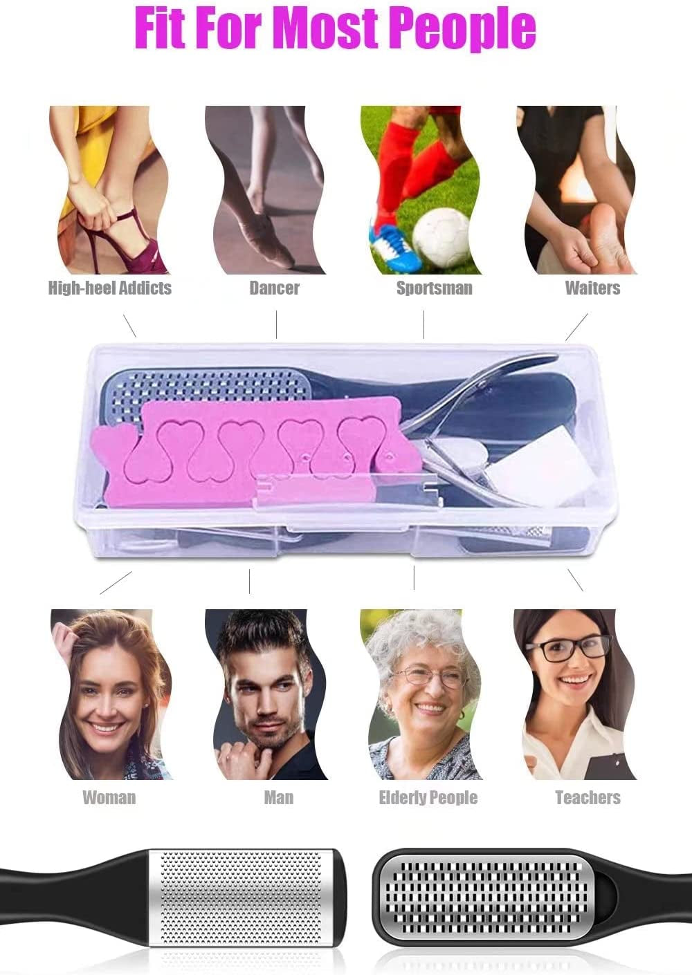 Professional Pedicure Tools Set, 23 in 1 Stainless Steel Foot Care Kit Foot Rasp Dead Skin Remover Pedicure Kit for Men Women Salon or Home Best Gift Health & Beauty > Personal Care > Foot Care Gearmatte