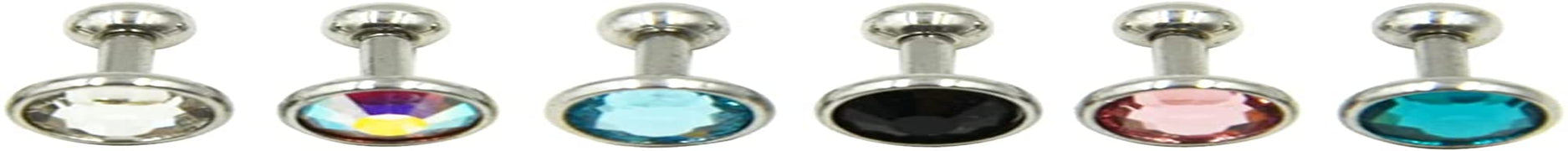 Pair Stainless Steel Anodized Flat CZ Gem Ear Tragus Cartilage Helix Stud Piercing Body Jewelry Retainers Earring Barbell Stud Useful and Nice Apparel & Accessories > Jewelry > Body Jewelry Generic