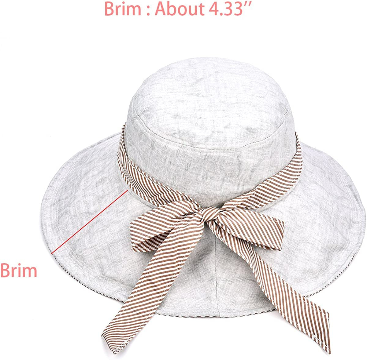 Somaler Sun Hats for Women Roll-Up Wide Brim Summer Beach Hat Foldable Floppy Cotton Hat Apparel & Accessories > Clothing Accessories > Hats Somaler