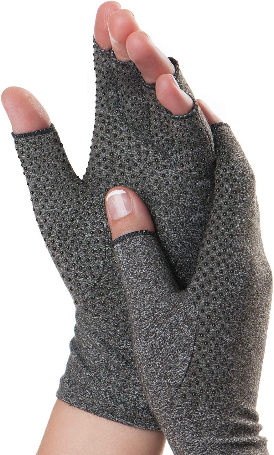 Dr. Frederick'S Original Arthritis Gloves for Women & Men - Compression Gloves for Arthritis Pain Relief - Small Apparel & Accessories > Clothing Accessories > Gloves & Mittens Frederick Medical Supply Grippy - Gray Small (1 Pair)