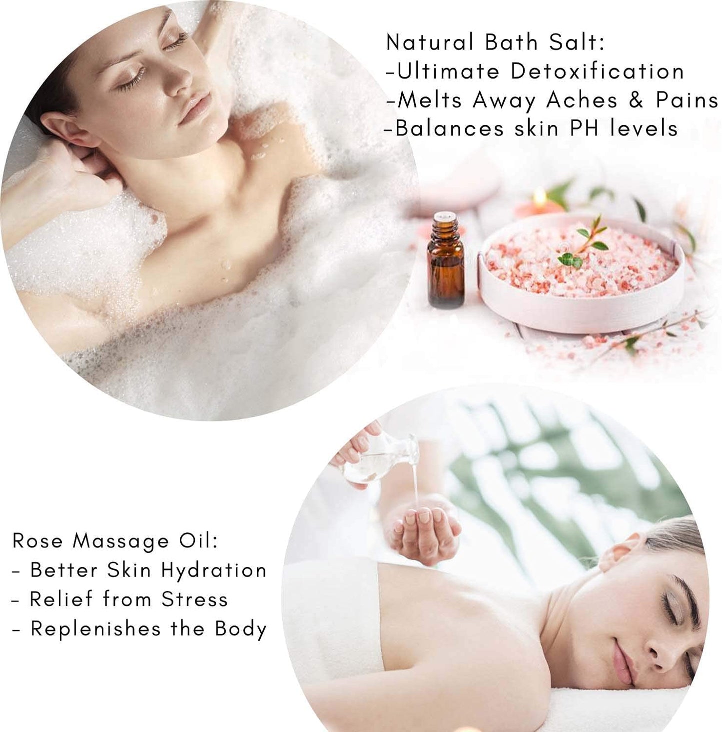 Pink Himalayan Bath Salt Gift Set - Body Foot Spa Kit with Rose Essential Oil & Moisturize Foot Lotion, Revitalize and Soothe Skin, Foot Care Spa Gift Foot Soak for Women Relaxing Christmas Gifts Health & Beauty > Personal Care > Foot Care Green Canyon Spa