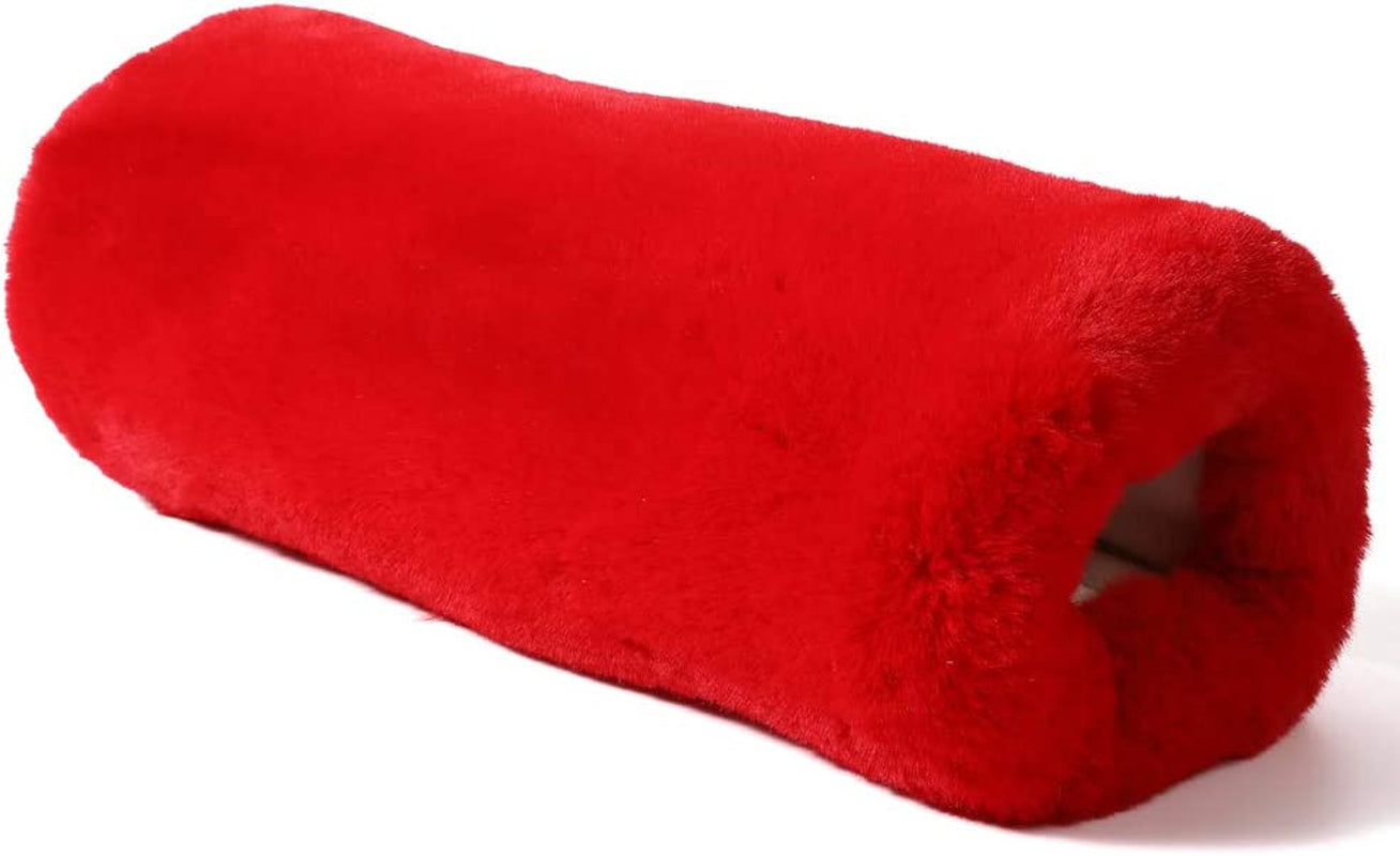 Faux Fur Hand Muffs with Ionterior Pocket-Luxurious Faux Rabbit Mittens-Wrist Hand Warmer Gloves Can Keep Your Hand and Wrist Warm in Cold Season Compatible Girls Women Apparel & Accessories > Clothing Accessories > Gloves & Mittens VVS-eLife Red
