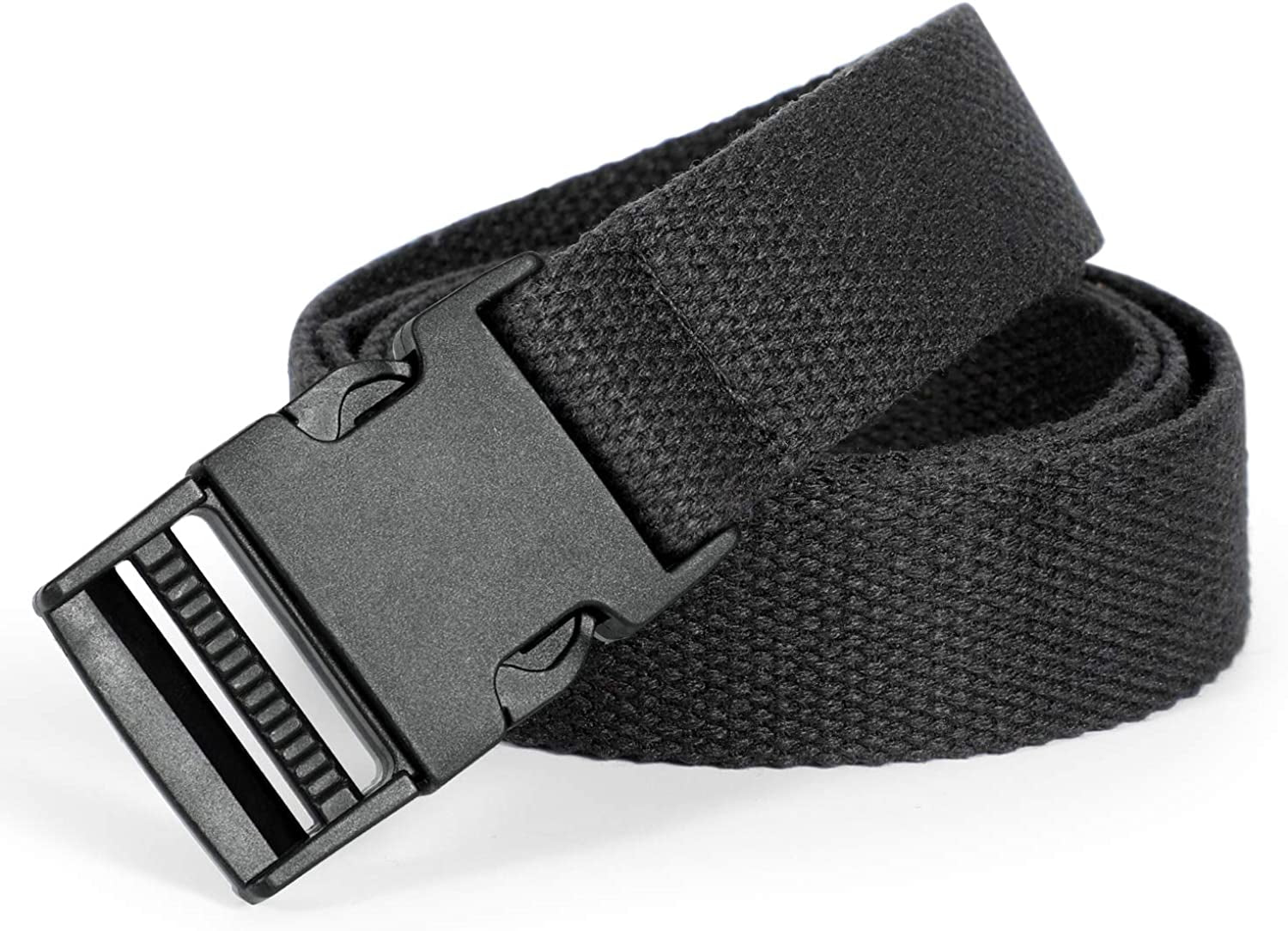 Canvas Long Belt for Women ,SANSTHS Hip Hop Streetwear Style Black Buckle Cargo Belt with Flat Plastic Buckle for Jeans Dress Apparel & Accessories > Clothing Accessories > Belts SANSTHS