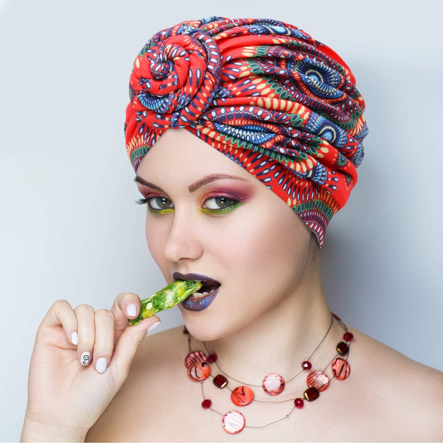 SATINIOR 4 Pieces African Pattern Headwrap Pre-Tied Bonnet Turban Knot Beanie Cap Headwrap Hat Apparel & Accessories > Clothing Accessories > Headwear SATINIOR