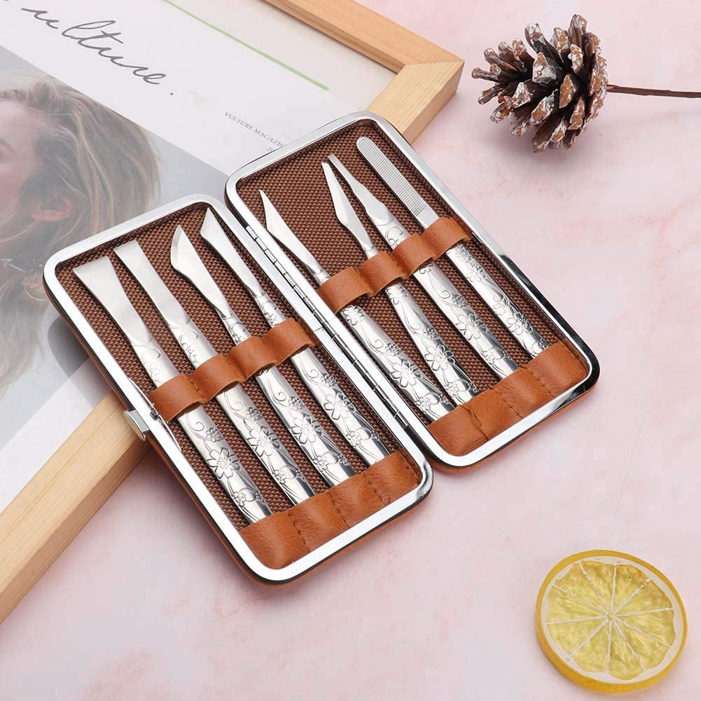 Foot File, 8Pcs Stainless Steel Foot File Dead Skin Horny Remover Foot Callus Shaver Pedicure Tool Set for Women Men Care Feet Health & Beauty > Personal Care > Foot Care Yinhing