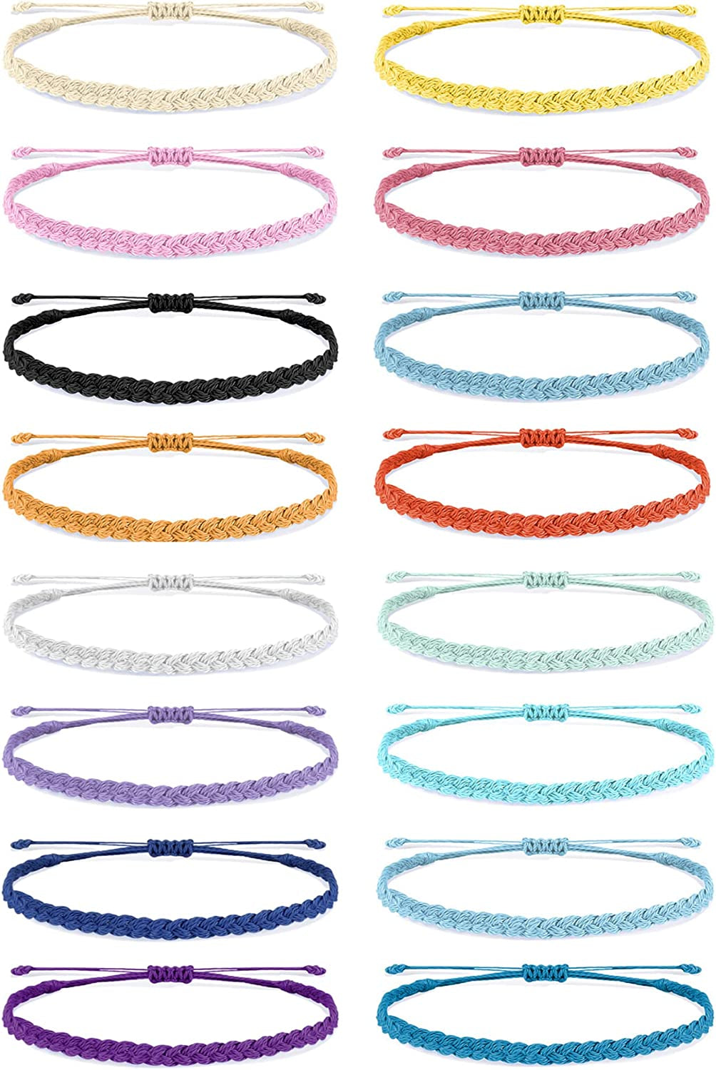 Choice of All String Bracelets for Teen Girls Boho Waterproof Bracelets Ankle Bracelets for Girls Christmas Gifts Wave Surfer Bracelets Summer Beach Anklets Apparel & Accessories > Jewelry > Anklets choice of all 16-1set