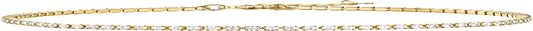 PAVOI 14K Gold Plated Charm Link Flat Gold Anklets for Women Apparel & Accessories > Jewelry > Anklets PAVOI Tennis yellow plated