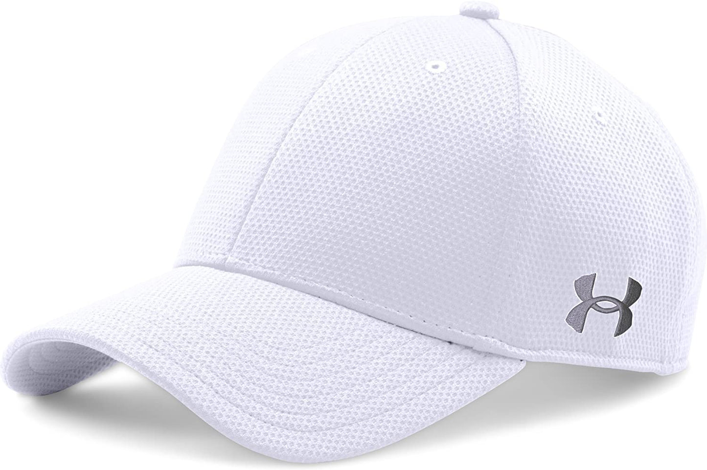 Under Armour Men'S Curved Brim Stretch Fit Cap, White/Graphite, Large/X-Large Apparel & Accessories > Clothing Accessories > Hats Under Armour