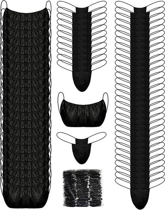 75 Packs Disposable Bra and Panties Sets for Women, 25 Packs Disposable Bra Spa Top Underwear, 50 Packs Disposable Thongs Bikini Panties, Spay Tanning Wraps, Individually Wrapped, Black