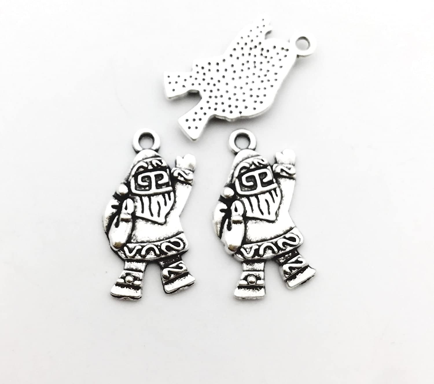 75 Pcs Mixed Craft Supplies Christmas Tree Snowflakes Deer Bell Stocking Charms Pendants for Crafting Jewelry Findings Making Accessory for DIY Necklace Bracelet (M041)