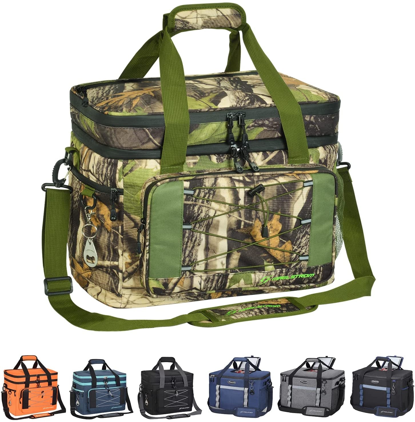 Maelstrom Soft Cooler Bag,Collapsible Soft Sided Cooler,30/60/75 Cans Beach Cooler,Ice Chest,Large Leakproof Camping Cooler,Portable Travel Cooler for Grocery Shopping,Camping,Kayaking,Road Trips Apparel & Accessories > Jewelry > Anklets Maelstrom 60 Can Forest Camo 60 Can