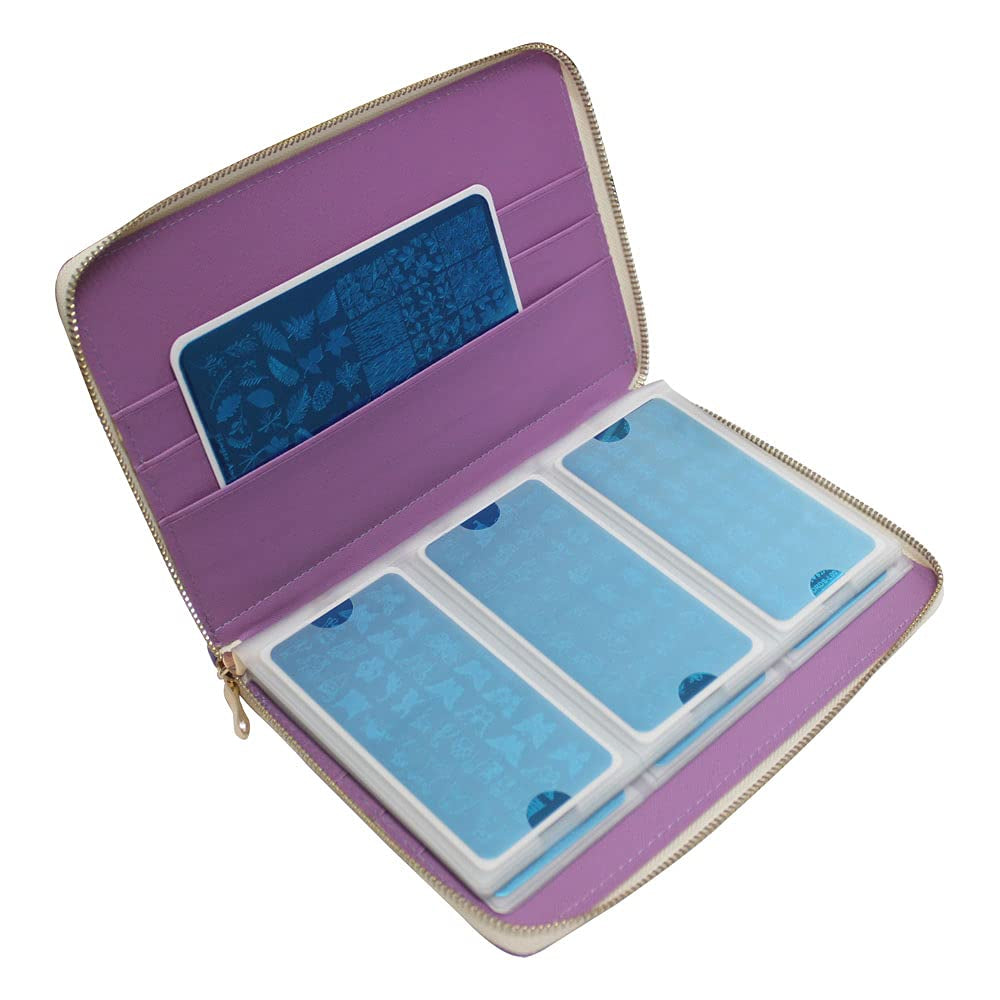 Fingerangel 72 Slots Holographic Nail Plates Holder Case Stamping Templates Organizer Square & round Printing Molds Collection Manicure Tool Accessorie (Purple) Health & Beauty > Personal Care > Cosmetics > Cosmetic Tools > Nail Tools FingerAngel
