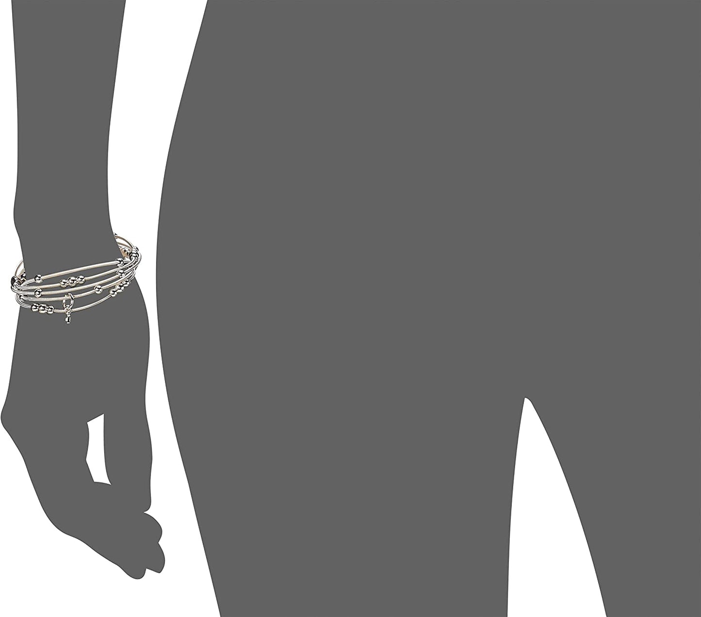 NINE WEST Women'S Ignite the Night Silvertone 5 Row Stretch Bracelet Apparel & Accessories > Jewelry > Bracelets Nine West