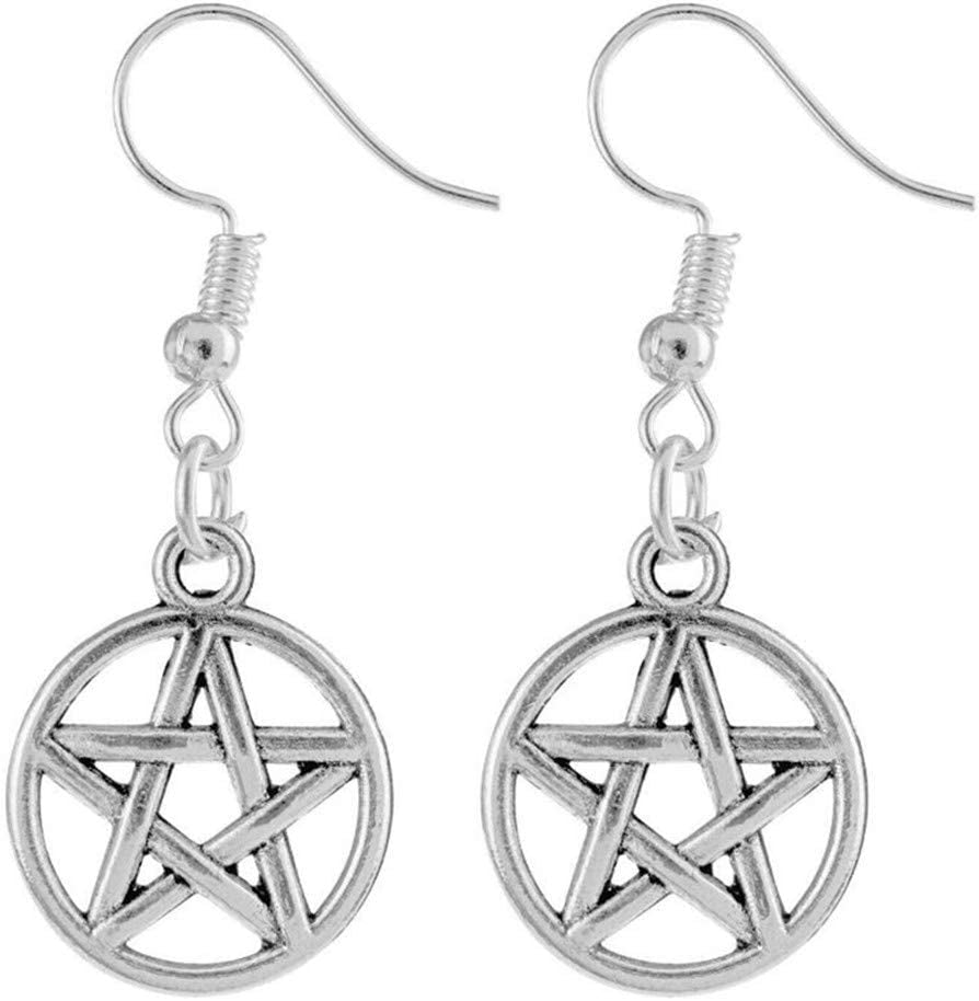 Silver Pentagram Earrings // Pentacle // Alternative Jewellery // Halloween // Witch // Pagan Apparel & Accessories > Jewelry > Earrings Legendary