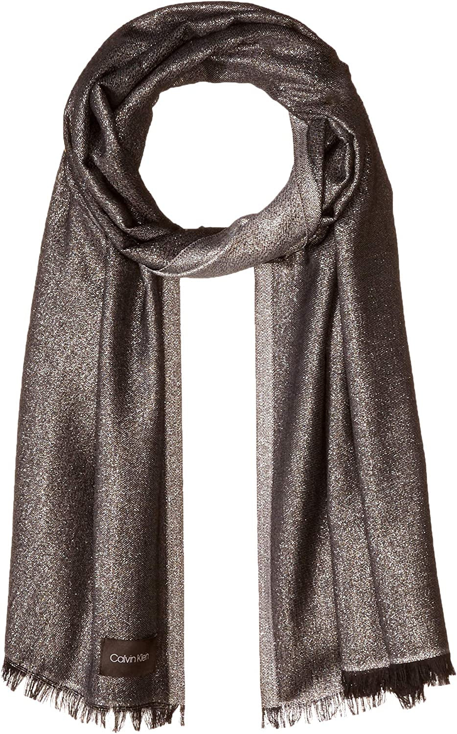 Calvin Klein Womens Lightweight Wrap Scarf Apparel & Accessories > Clothing Accessories > Scarves & Shawls Calvin Klein Black Solid One Size