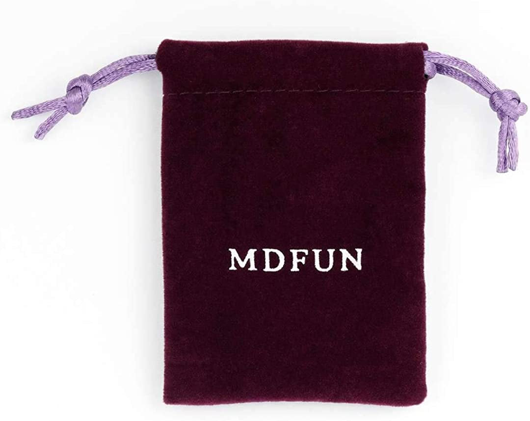 MDFUN 18K White Gold Plated Princess Cut Clear Cubic Zirconia Stud Earring Pack of 5 Pairs Apparel & Accessories > Jewelry > Earrings MDFUN