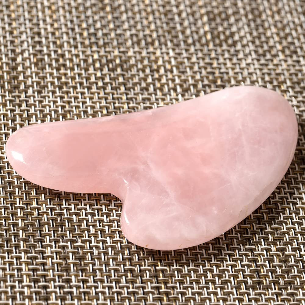 Gua Sha Massage Tool, Guasha Tool for Face, Rose Quartz Natural Crystal Stone Massager for Face, Eyes, Neck, Body Muscle Relaxing and Relieve (Rose Quartz) Health & Beauty > Personal Care > Cosmetics > Cosmetic Tools > Skin Care Tools FlowCat