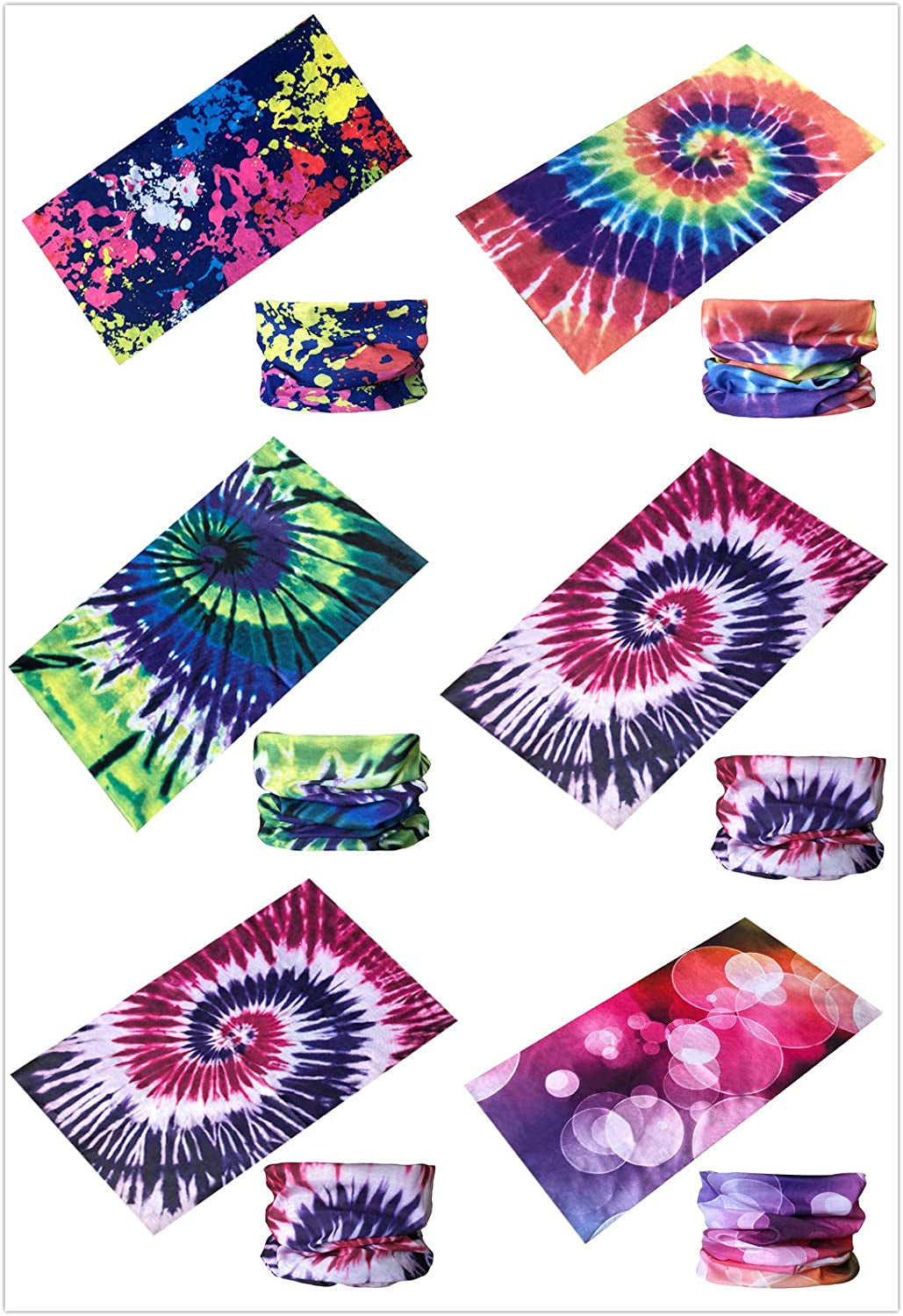 Kingree 6PCS Outdoor Magic Scarf, Elastic Headbands, Headscarves, Headwear, Mask Apparel & Accessories > Clothing Accessories > Bandanas & Headties KINGREE