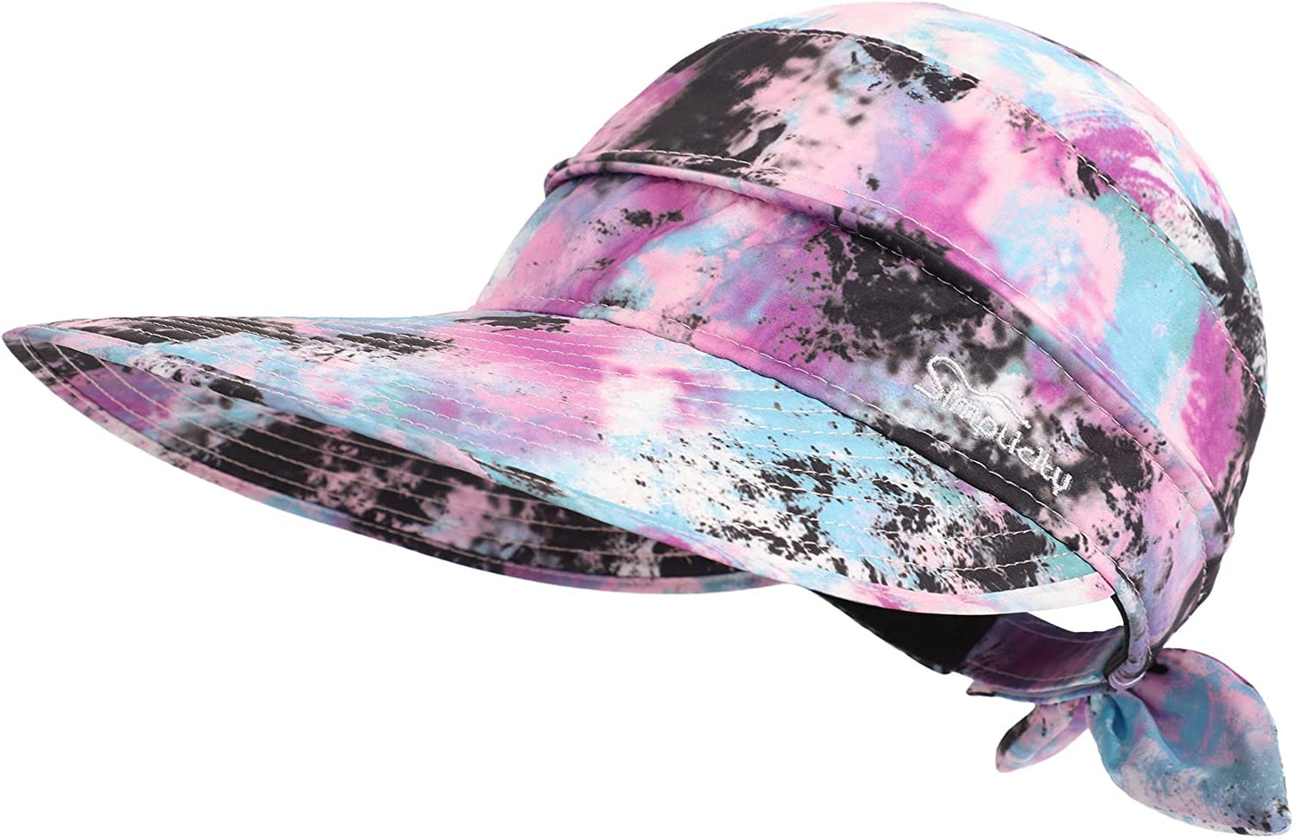 Simplicity Hats for Women UPF 50+ UV Sun Protective Convertible Beach Visor Hat Apparel & Accessories > Clothing Accessories > Hats Simplicity Pink Blue Black One Size