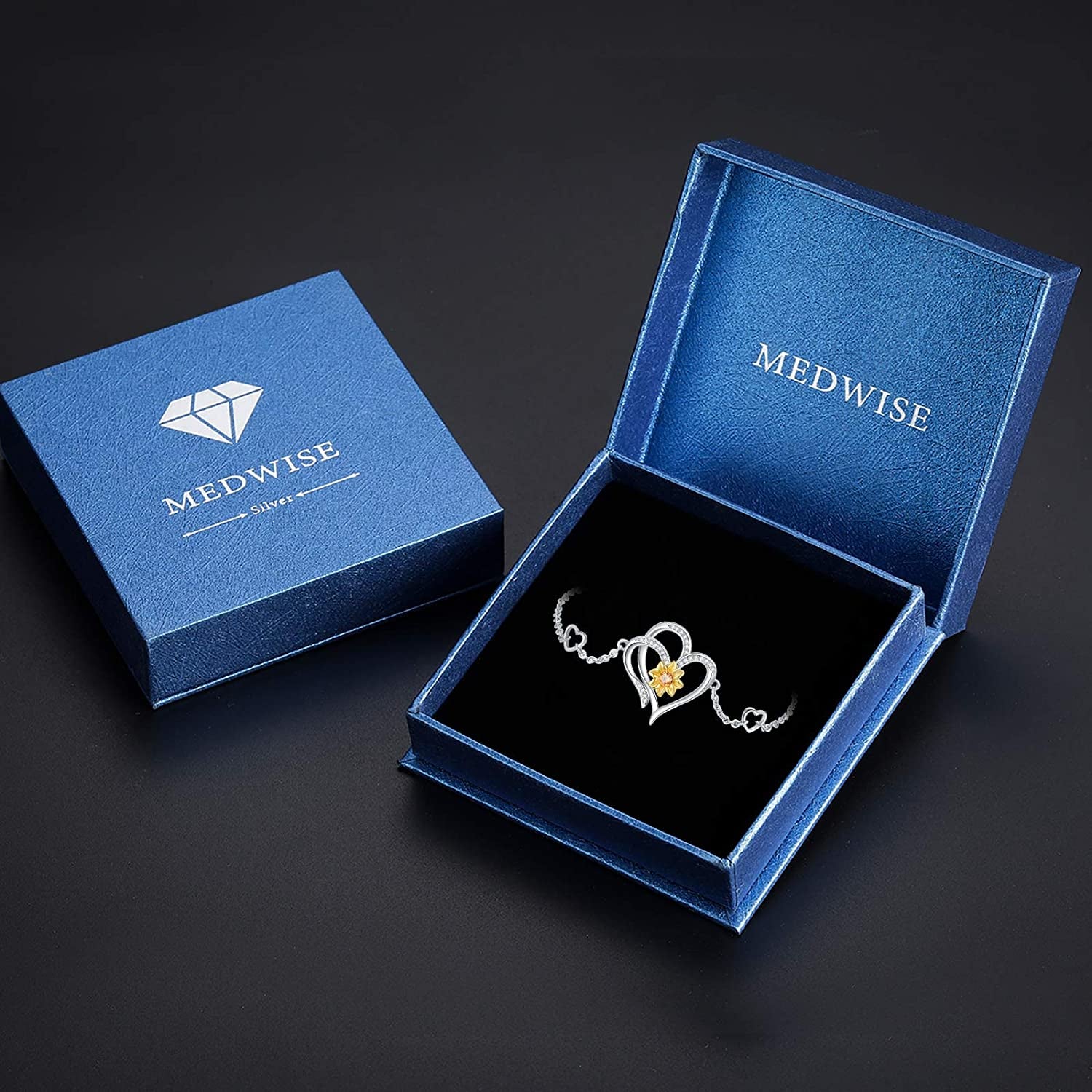 Sunflower Ankle Bracelet Jewelry Gifts Sterling Silver Sunflower Anklet for Women Girlfriend Wife Christmas Birthday Summer Sunshine Ankle Bracelet Gifts Apparel & Accessories > Jewelry > Anklets MEDWISE