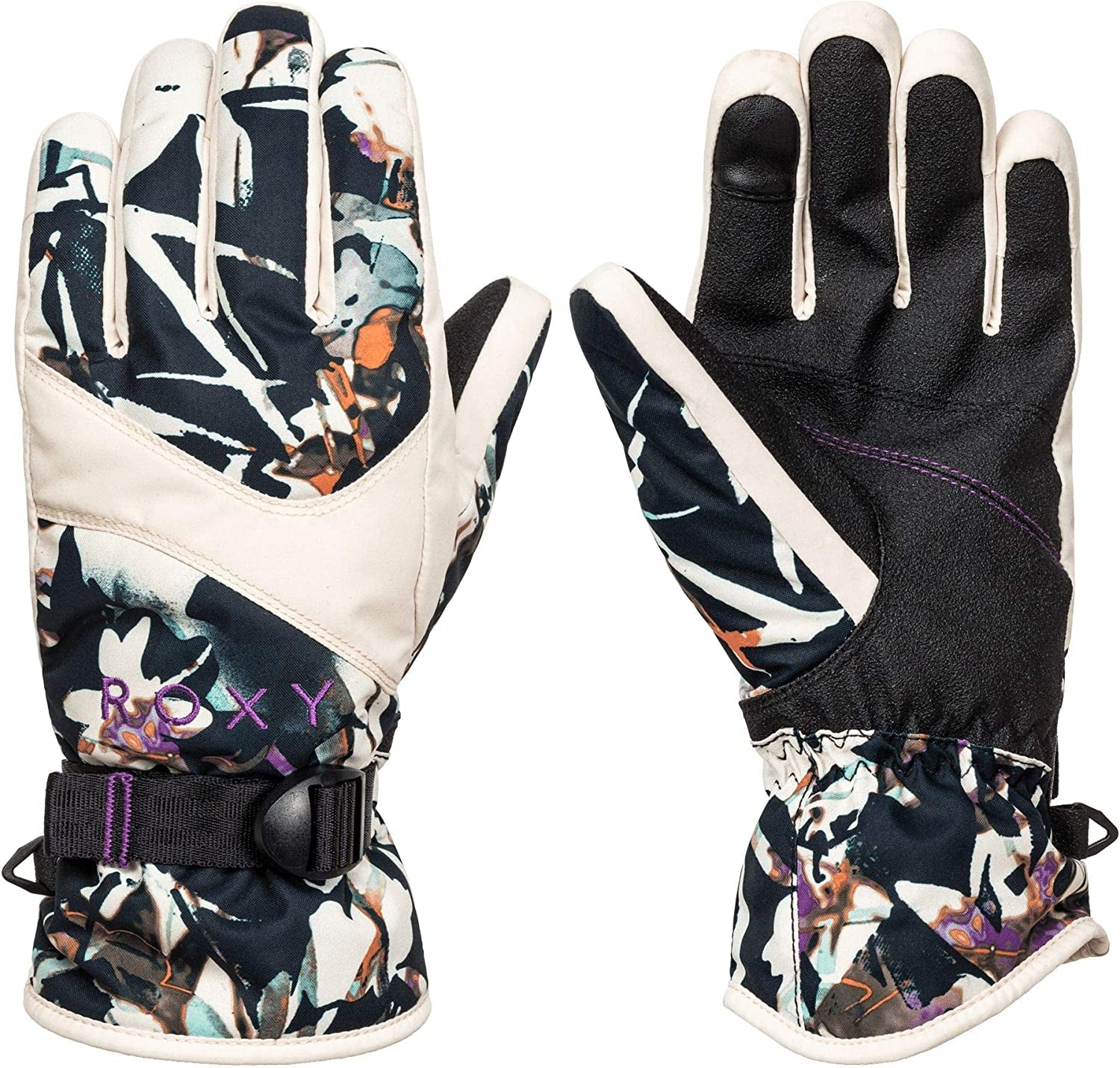 Roxy Women'S Jetty Gloves Apparel & Accessories > Clothing Accessories > Gloves & Mittens Roxy True Black Superlights (KVJ9) Large