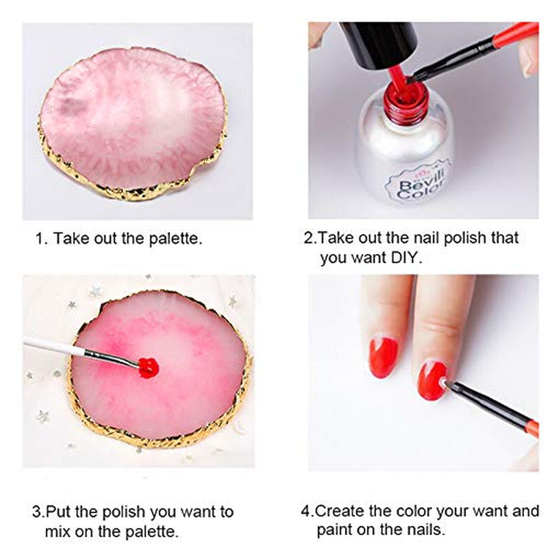 Mwoot Resin Nail Art Palette, Polish Holder Drawing Color Palette, Nail Art Painting Gel Palette Manicure Tool, Cosmetic Artist Mixing Palette (Pink) Health & Beauty > Personal Care > Cosmetics > Cosmetic Tools > Nail Tools MWOOT