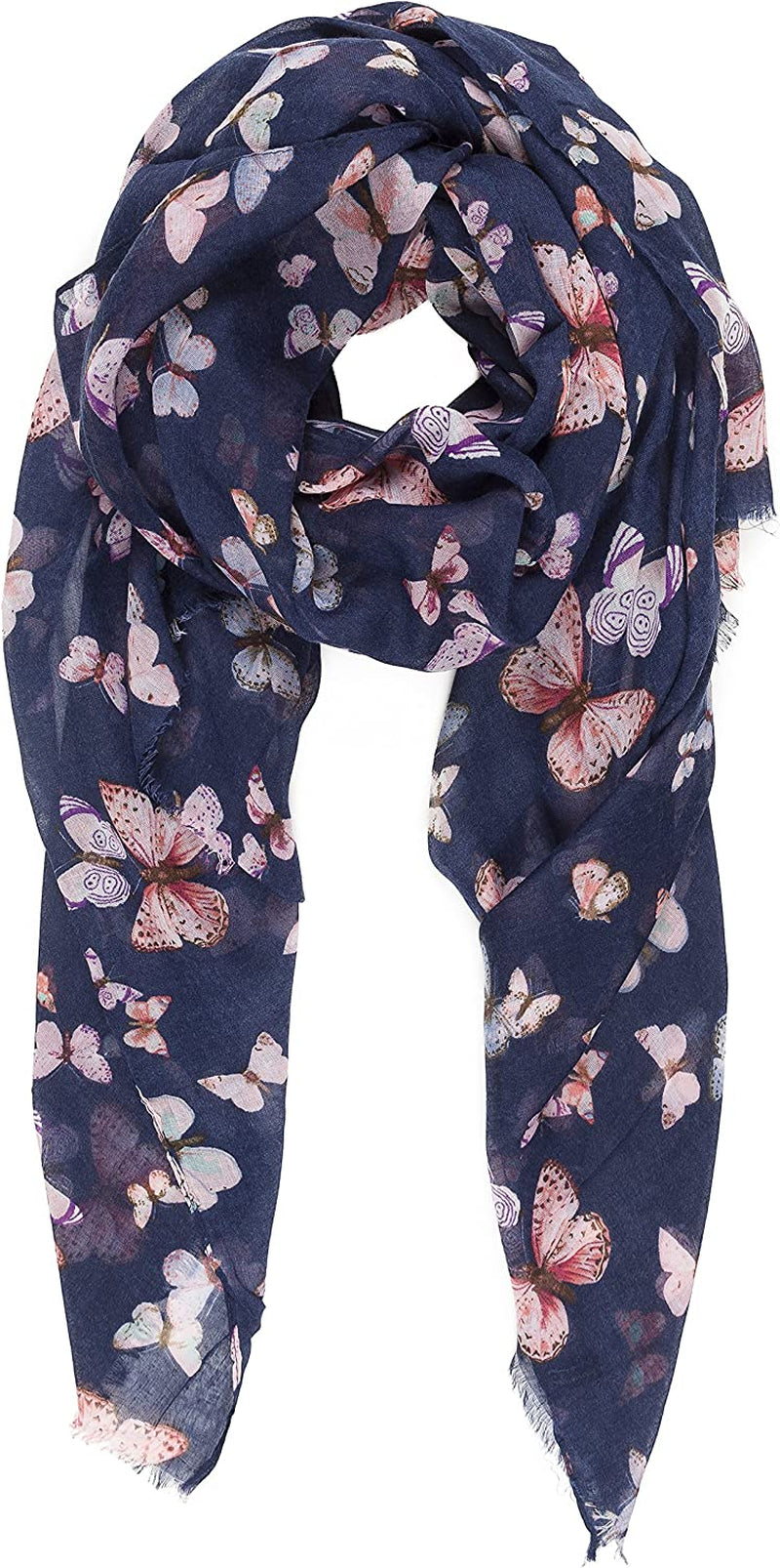 Scarfs for Women Lightweight Floral Flower Fashion Wrap Shawl Fall Winter Apparel & Accessories > Clothing Accessories > Scarves & Shawls MIMOSITO Butterfly-1