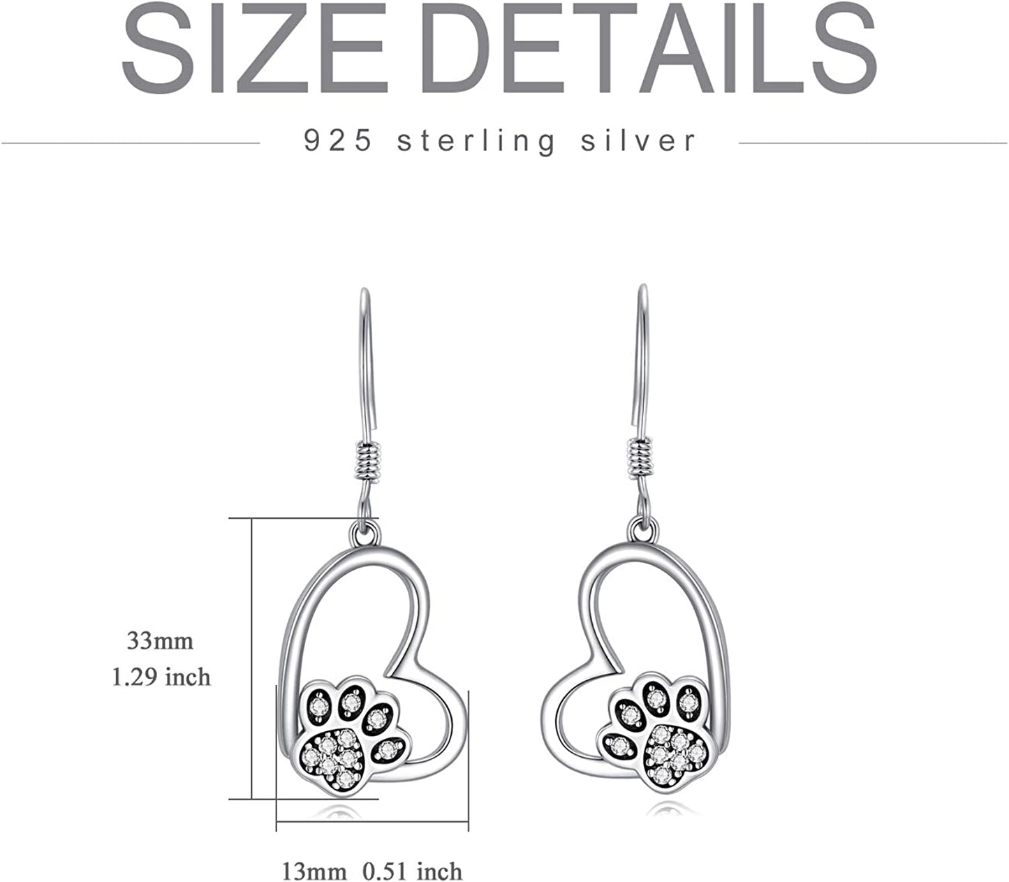 POPKIMI Christmas Gifts Dangle Earrings Frog/Wolf/Dragonfly/Dog Cat Pet Paw Print/Hummingbird /Sea Turtle/Sloth Dangle Drop Hook Earrings Opal Crystal Sterling Silver Cute Animal Dangle Earrings Animal Jewelry Birthday Christmas Gift Apparel & Accessories > Jewelry > Earrings POPKIMI