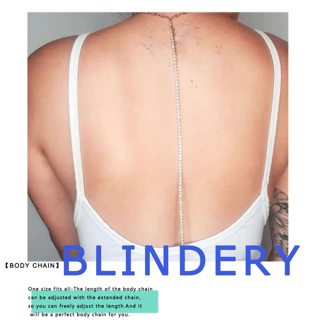 Blindery Sexy Body Chains Silver Rhinestone Belly Waist Chain Beach Body Jewelry Party Body Accessory for Women and Girls Apparel & Accessories > Jewelry > Body Jewelry Blindery