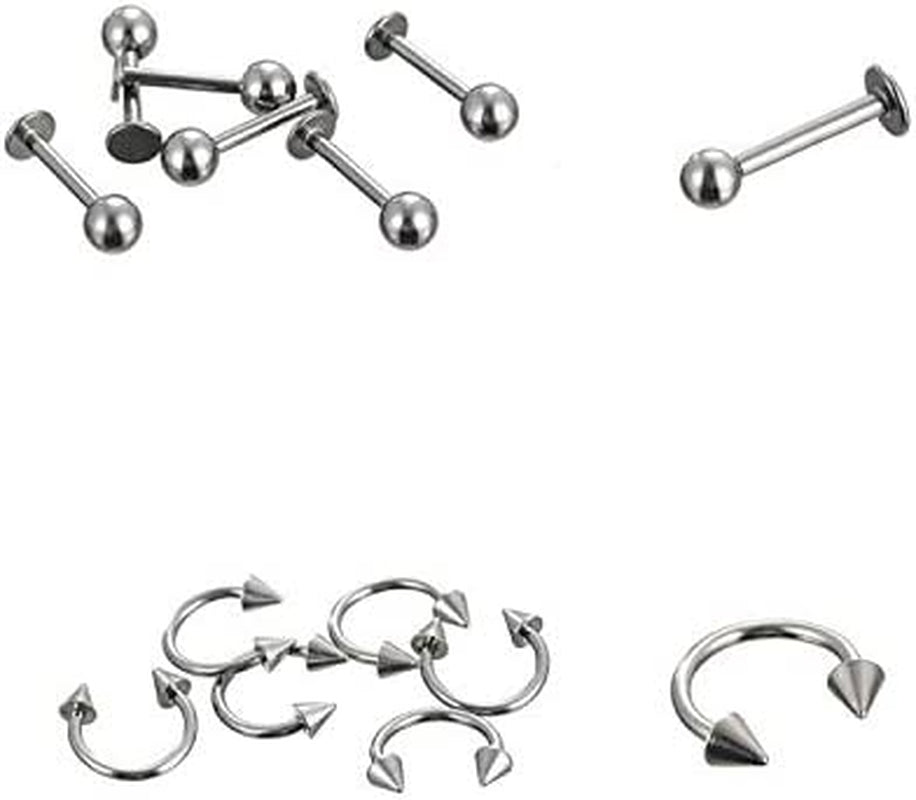 Fidgetkute Piercing Kit Stainless Steel Body Jewelry Tongue Ring Navel Ring Nose Ring Nipple Ring Earring 85Pcs Lots Mixed Apparel & Accessories > Jewelry > Body Jewelry FidgetKute